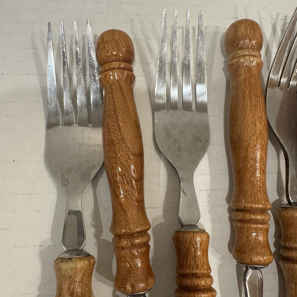 Harbor House / LIFETIME Old Homestead Wood Handle Flatware Lot 40 Pieces - Picture 14 of 14